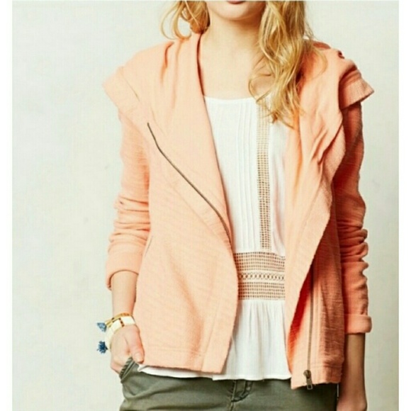 **SALE** SATURDAY SUNDAY orange moto zip jacket S - Picture 1 of 7